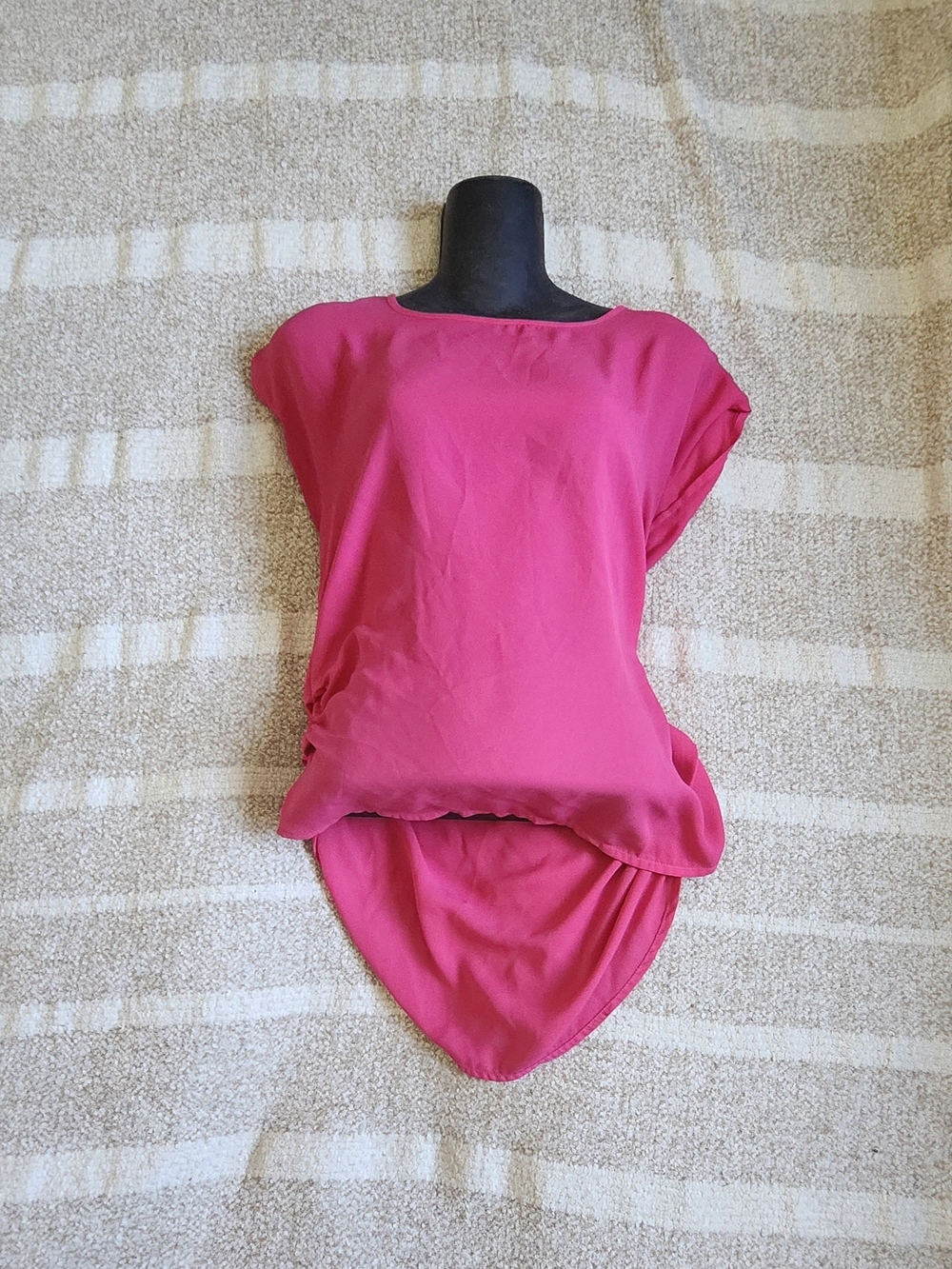 mine Hot Pink Cap Sleeve Blouse